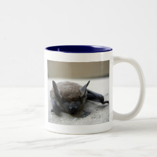 Kleine bruine vleermuis (Myotis lucifugus) Tweekleurige Koffiemok