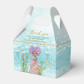 Kleine bruine zeemeerminnende meid onder het Zee ' Bedankdoosjes (Achterkant)