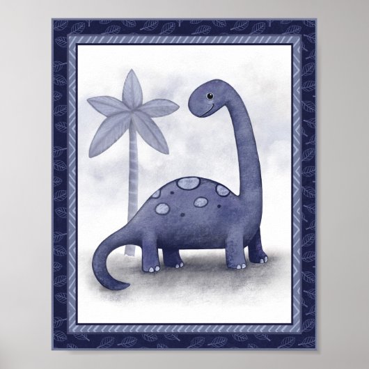 Kleine Brul Dinosaur - Brachiosaurus Babykamer Kun Poster (Voorkant)