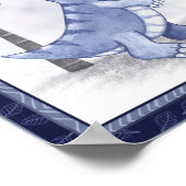 Kleine Brul Dinosaur - T-Rex Kinderkamer Kunst Poster (Hoek)