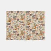 Kleine Buckaroo Cowboy Cozy Fleece Deken (Voorkant (Horizontaal))