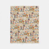 Kleine Buckaroo Cowboy Cozy Fleece Deken (Voorkant)