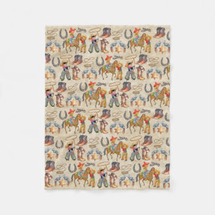 Kleine Buckaroo Cowboy Cozy Fleece Deken