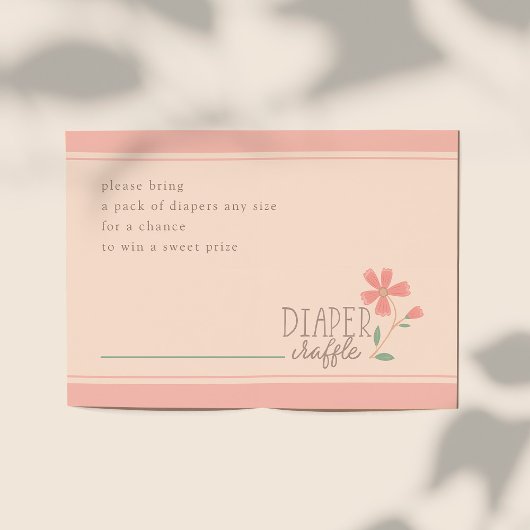 Kleine Bud Bloemen Hand Lettering Display Douche Informatiekaartje