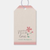 Kleine Bud Bloemen Handbelettering Cadeaulabel (Voorkant)