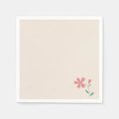 Kleine Bud Bloemen Handbelettering Servet (Voorkant)