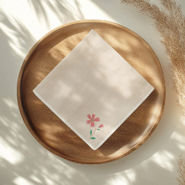 Kleine Bud Bloemen Handbelettering Servet