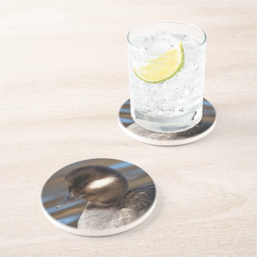 Kleine buffelstang op zonlicht water zandsteen onderzetter (Zijkant)