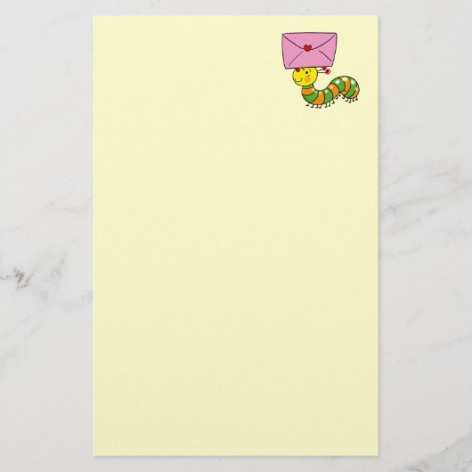 Kleine bug met een brief briefpapier (Voorkant)
