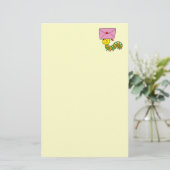 Kleine bug met een brief briefpapier (Staand voorkant)