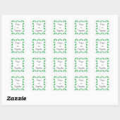 Kleine Bulldogstickers Vierkante Sticker (Vel)