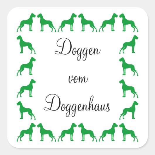 Kleine Bulldogstickers Vierkante Sticker (Voorkant)