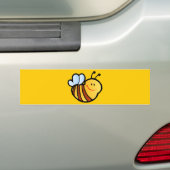 KLEINE BUMBLEBEE WORDT CARTOON KUT HONEY INS BUMPERSTICKER (Op auto)