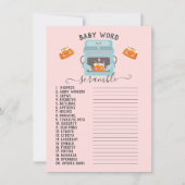 Kleine Bun in de Oven Baby Word Scramble Kaart (Voorkant)