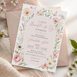 Kleine Bundel Bloemige Baby Shower Kaart