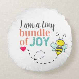 Kleine bundel Joy Cute Bee Nursery Rond Kussen