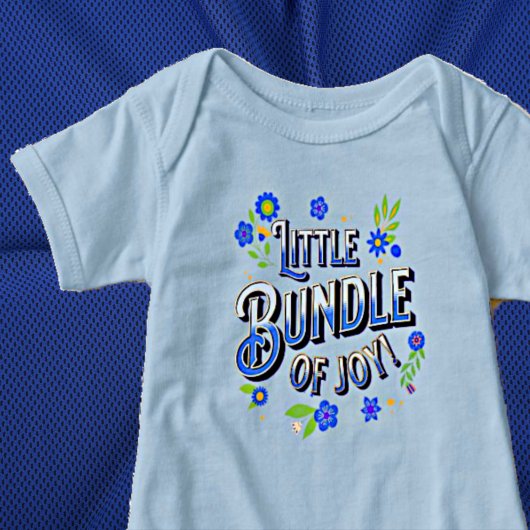 Kleine bundel Joy met Flowers Blue voor Boy Romper