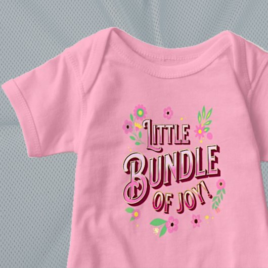 Kleine bundel Joy Pink met bloemen voor meisjes Romper