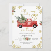 Kleine bundel Joy Red Truck Baby shower Kaart (Voorkant)