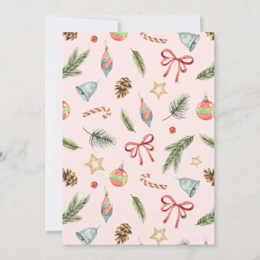 Kleine bundel met JOY kerstFloral Baby shower Kaart (Achterkant)