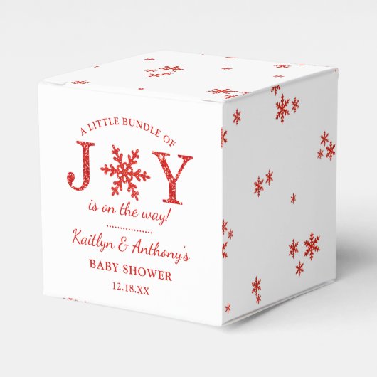 Kleine bundel met vrolijk kerstBaby shower Bedankdoosjes (Voorkant Zijde)