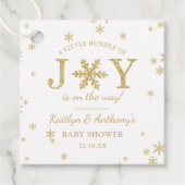 Kleine bundel met vrolijk kerstBaby shower Bedankjes Labels (Voorkant)