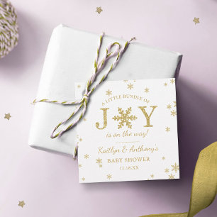 Kleine bundel met vrolijk kerstBaby shower Bedankjes Labels