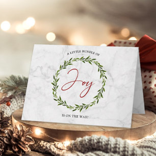 Kleine bundel met vrolijk kerstBaby shower Bedankkaart