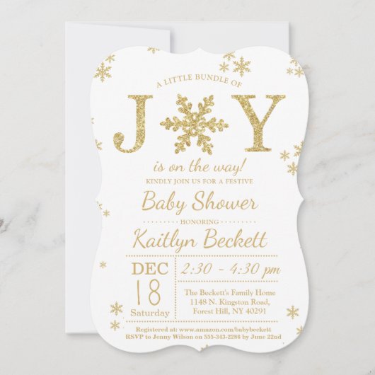 Kleine bundel met vrolijk kerstBaby shower Kaart (Voorkant)