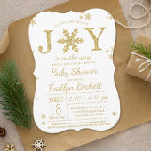 Kleine bundel met vrolijk kerstBaby shower Kaart