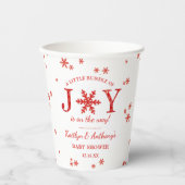 Kleine bundel met vrolijk kerstBaby shower Papieren Bekers (Voorkant)