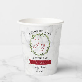 Kleine bundel met vrolijk kerstBaby shower Papieren Bekers