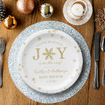 Kleine bundel met vrolijk kerstBaby shower Papieren Bordje<br><div class="desc">Viel in stijl met deze trendy baby shower papieren borden. Het ontwerp is gemakkelijk te personaliseren met je eigen formulering en je familie en vrienden zullen enthousiast zijn als ze deze fantastische feestelijke borden zien.</div>