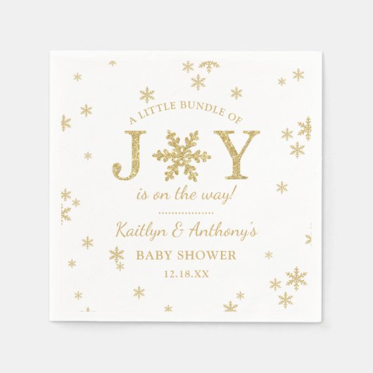 Kleine bundel met vrolijk kerstBaby shower Servet (Voorkant)