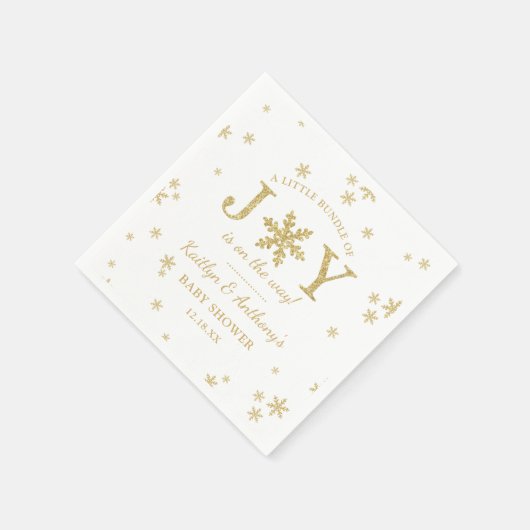 Kleine bundel met vrolijk kerstBaby shower Servet (Hoek)