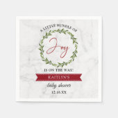 Kleine bundel met vrolijk kerstBaby shower Servet (Voorkant)