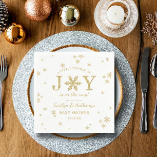Kleine bundel met vrolijk kerstBaby shower Servet