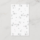 Kleine bundel met vrolijk kerstboek Baby shower Informatiekaartje (Achterkant)