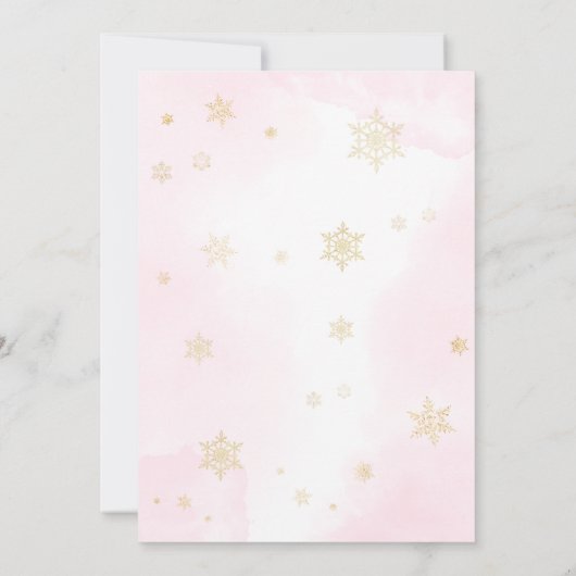 Kleine bundel van Joy Christmas Baby shower Kaart (Achterkant)