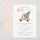 Kleine bundel van Joy Christmas Car Baby shower Kaart (Voorkant / Achterkant)