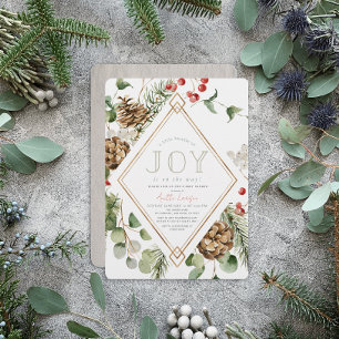 Kleine bundel van Joy Pine Cones Bloemen Baby show Kaart