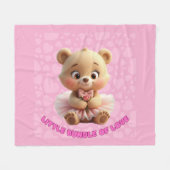 Kleine bundel van liefde - Schattige Baby Beer in  Fleece Deken (Voorkant (Horizontaal))