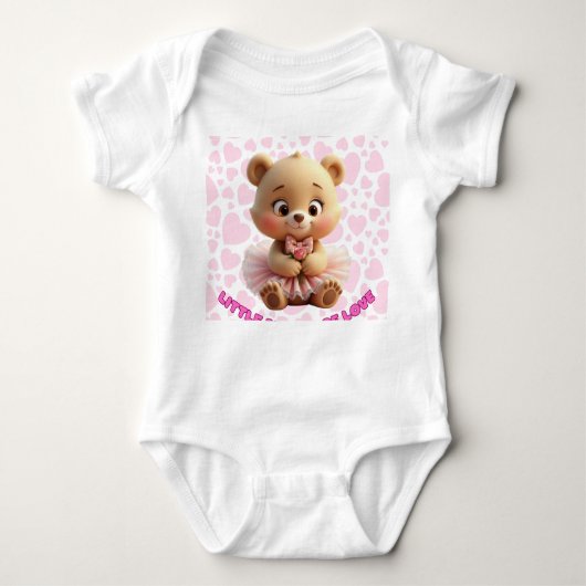 Kleine bundel van liefde - Schattige Baby Beer in Romper (Voorkant)