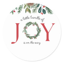 Kleine bundel van vreugde baby shower stickers