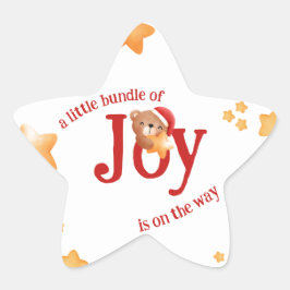 Kleine bundel van vreugde Beer Ster Sticker