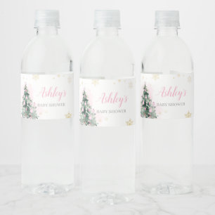 Kleine bundel van Vreugde Kerstmis Waterfles Etiket