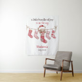 Kleine bundel van vreugde Winter Teddy Bear Wandkleed (In situ)