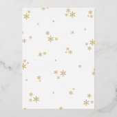 Kleine bundel vrolijk kerstBaby shower echt Folie Uitnodiging (Achterkant)