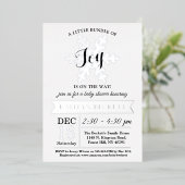 Kleine bundel vrolijk kerstBaby shower echt Folie Uitnodiging (Staand Voorkant)