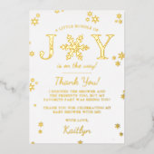 Kleine bundel vrolijk kerstBaby shower echt Folie Uitnodiging (Voorkant)